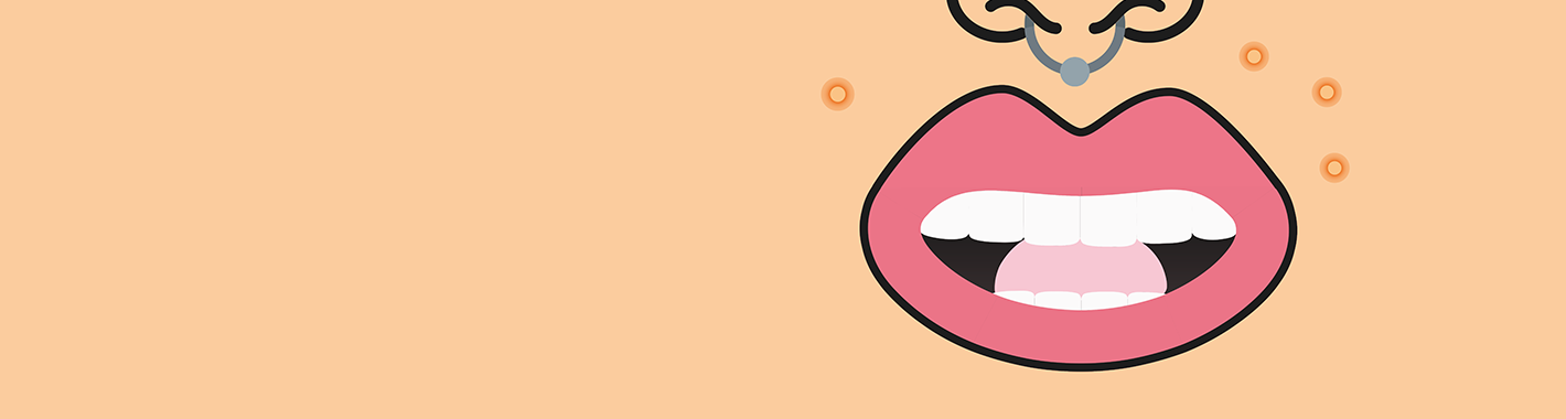 Bouche ado dessiné_Piercing et acné