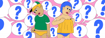 Deux jeunes se posant des questions sur leurs corps